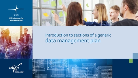 Thumbnail for entry Introduction to sections of a generic ​data management plan​