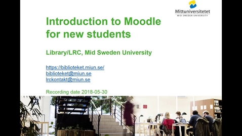 Thumbnail for entry Introduction to Moodle for new students