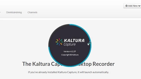 Thumbnail for entry Kaltura Capture Inspelning av skärm