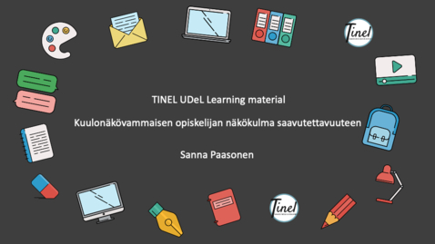Thumbnail for entry A deaf-blind student’s perspective on accessibility - Sanna Paasonen
