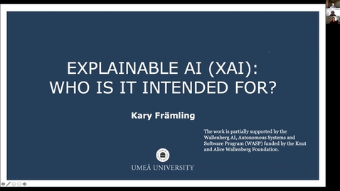 Thumbnail for entry Kary Främling: Explainable AI (XAI): Who is it intended for?