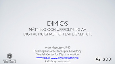DiMiOS och Statusrapport 2020