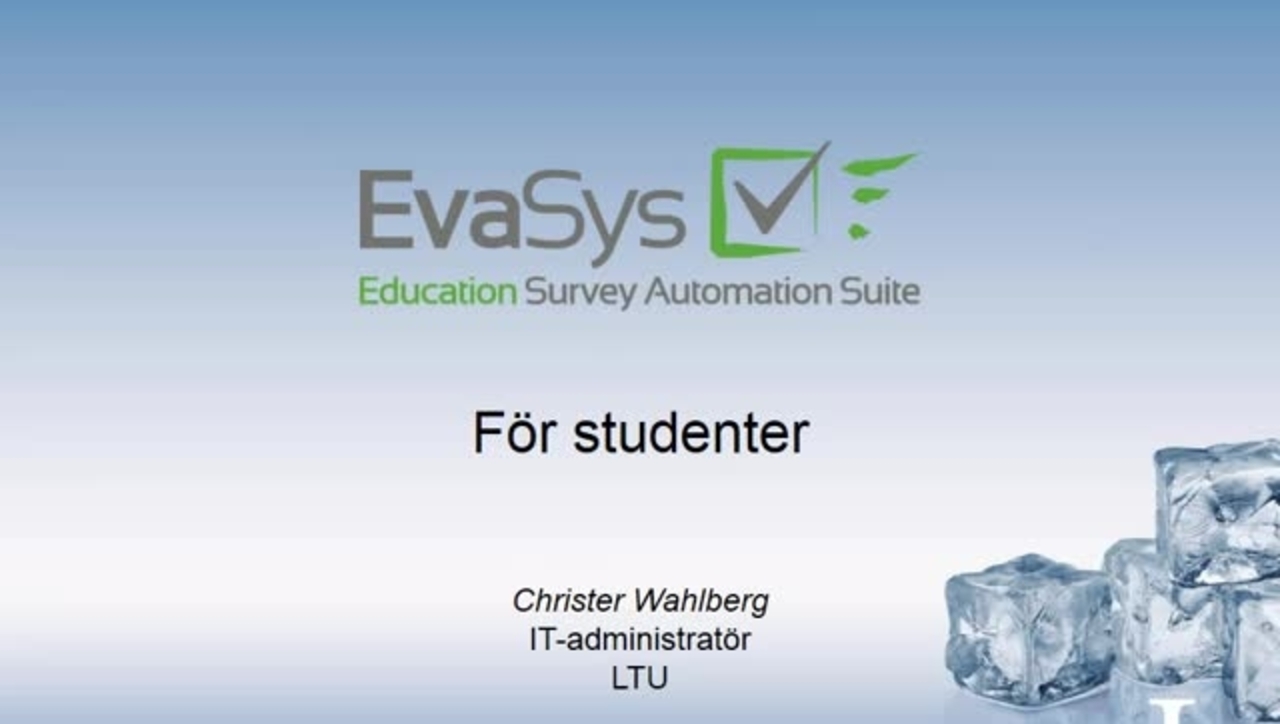 Introduktion Evasys for studenter