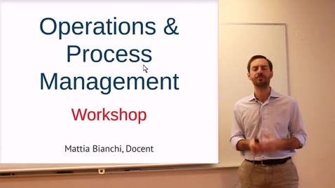 Thumbnail for entry RAMP Operations and Process Management: Video 1 - On the goals and logic of the workshop