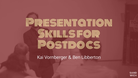 Thumbnail for entry Presentation skills for postdocs