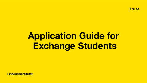 Miniatyr för mediepost Application Guide for Exchange Students