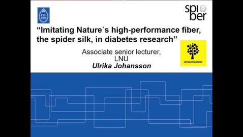 Miniatyr för mediepost Imitating Nature ́s high-performance fiber, the spider silk, in diabetes research