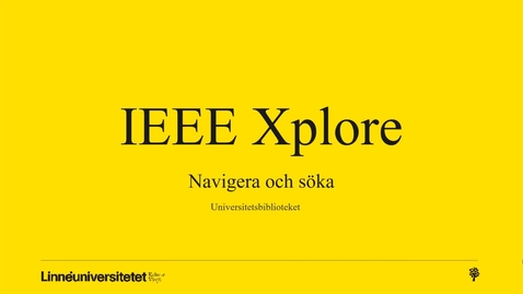 Miniatyr för mediepost IEEE Xplore - navigera och söka i databasen