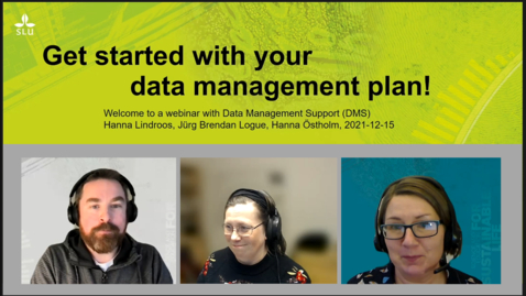 Thumbnail for entry Get started with your data management plan [webinar]