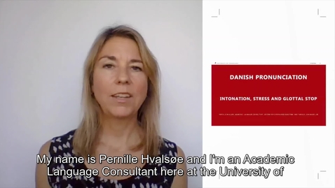 Thumbnail for entry Danish Pronunciation - Intonation and Stress_for international students_2020