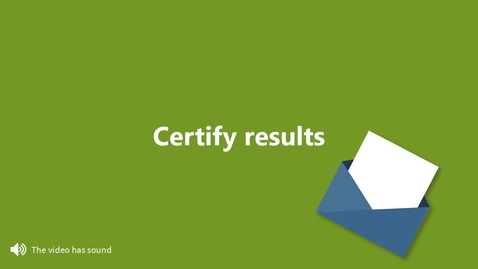 Miniatyr för inlägg Certify results