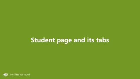 Miniatyr för inlägg Student page and its tabs